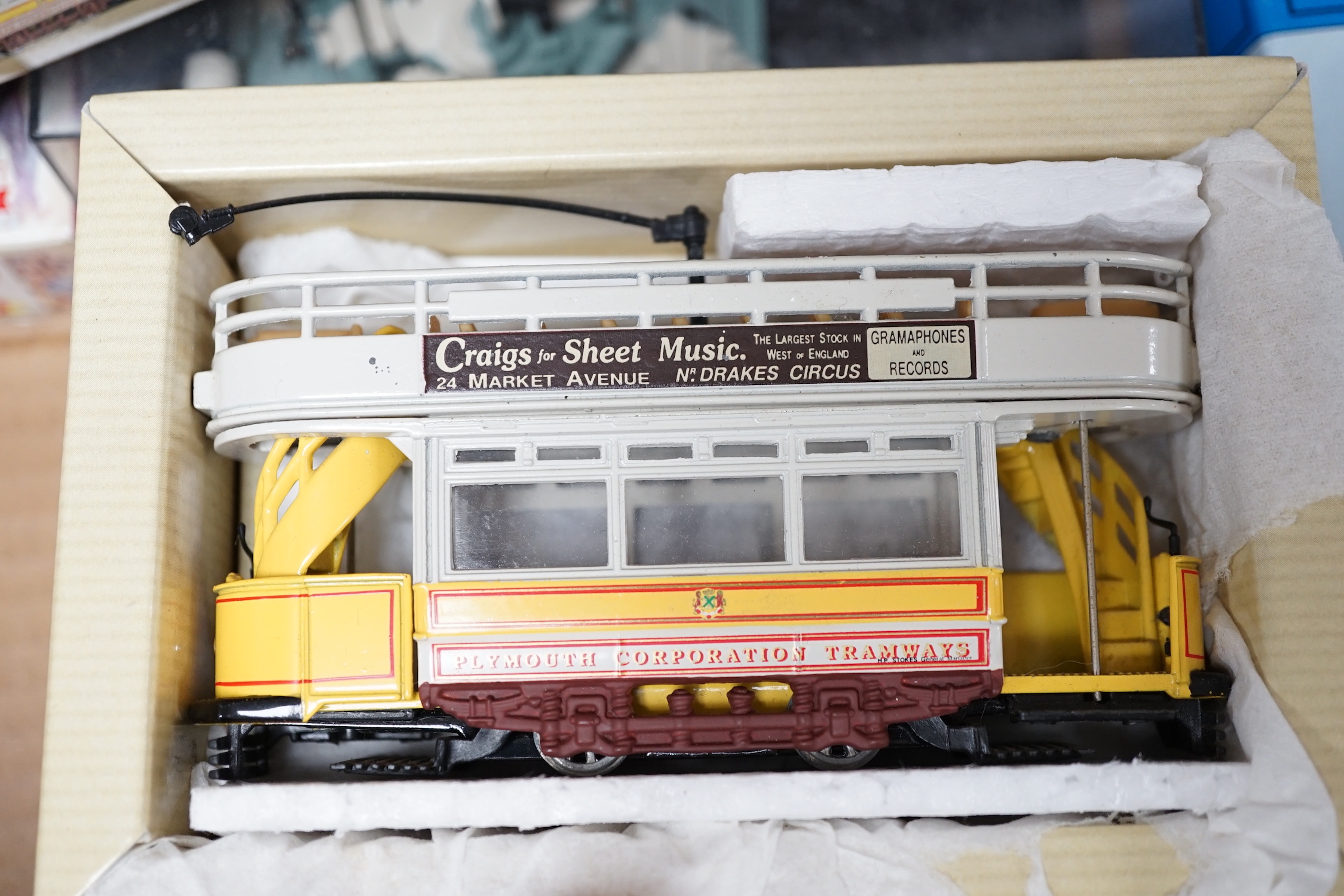 Eight boxed Corgi toys and two other die-cast models including; Eddie Stobart commercial vehicles, two Guy Arab buses, two double deck trams, etc.